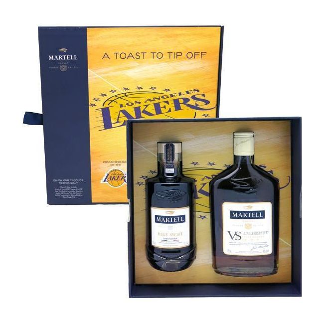 Buy  Martell Lakers Gift Set 2x375ml online at whiskeyshipped.com and have it shipped to your door nationwide.