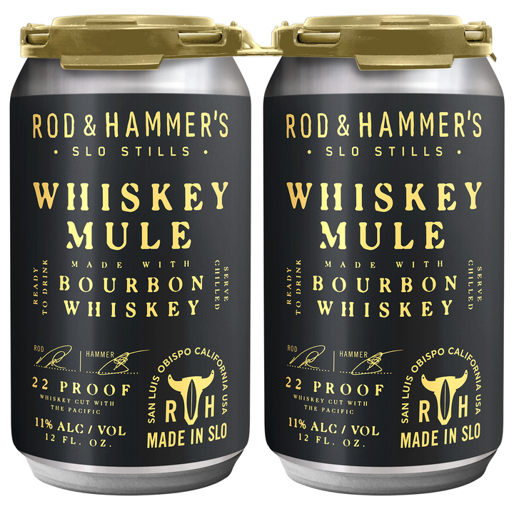 Buy Rod & Hammer's SLO Stills Whiskey Mule Canned Cocktail online at whiskeyshipped.com and have it shipped to your door nationwide.