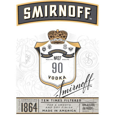 Smirnoff No. 27 90 Proof Vodka