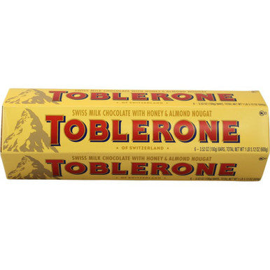 Toblerone Swiss Milk Chocolate Bars 3.52oz (6 Pack)