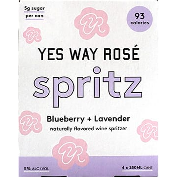 Buy Yes Way Rosé Spritz Blueberry + Lavender 4 Pack online at whiskeyshipped.com and have it shipped to your door nationwide.