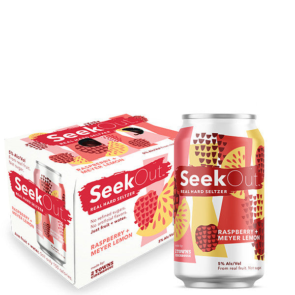 SeekOut Raspberry + Meyer Lemon Cider 6-Pack Can (12oz)