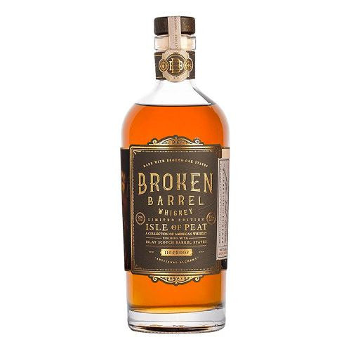 Broken Barrel Whiskey Isle of Peat (750ml). Oak, orchard fruits, dried apricot, banana, cocoa and smoke on the nose. The palate is raw with oak tannins, dried fruits, grains, spice and cocoa powder. The finish is medium bodied with bitter sweet cocoa nibs.