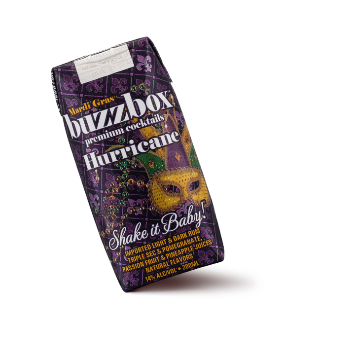 Buy BuzzBox Premium Cocktails Hurricane 4-Pack online at whiskeyshipped.com and have it shipped to your door nationwide.