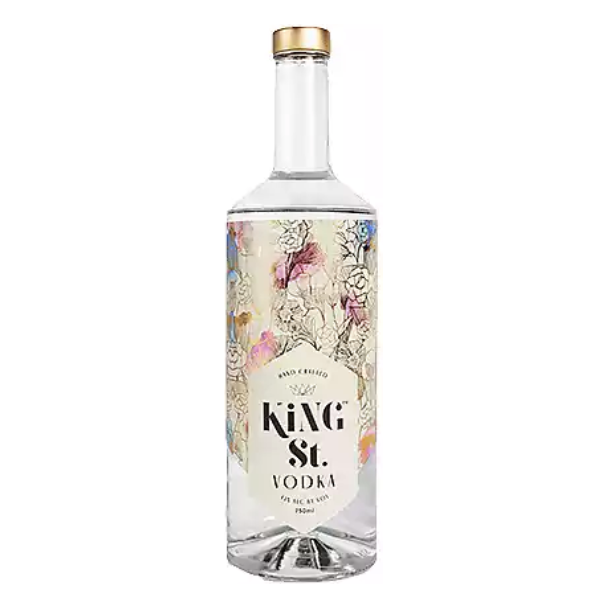 Buy King St Vodka online at whiskeyshipped.com. King St. Vodka was created by Kate Hudson, King St. Vodka is produced under the watchful eye of Master Distiller, Ian Cutler. A proprietary process using GMO-free corn and alkaline water yields a gluten free, ultra-premium spirit with a hint of sweet vanilla flavor. Distilled seven times and then filtered, King St. is made from the best ingredients to deliver a clean, smooth taste with each sip.

