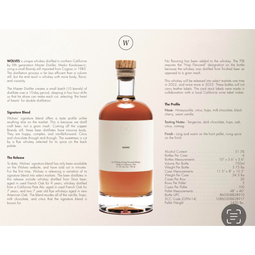 Buy Wolves Rye & Hop Flavored Whiskey online at whiskeyshipped.com and have it shipped to your door nationwide.