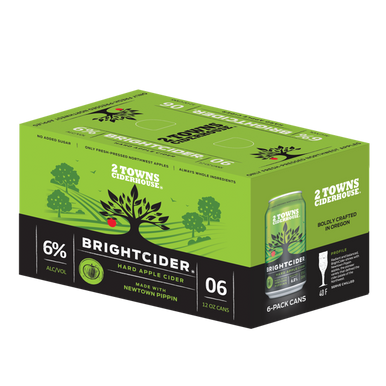 2 Towns  Bright Cider 6-Pack Can (12oz)